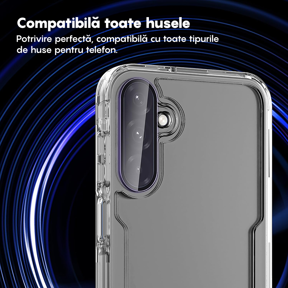 Folie Sticla Lentile Camera MaxDefense+ - Samsung Galaxy A56 / A36 - Mov