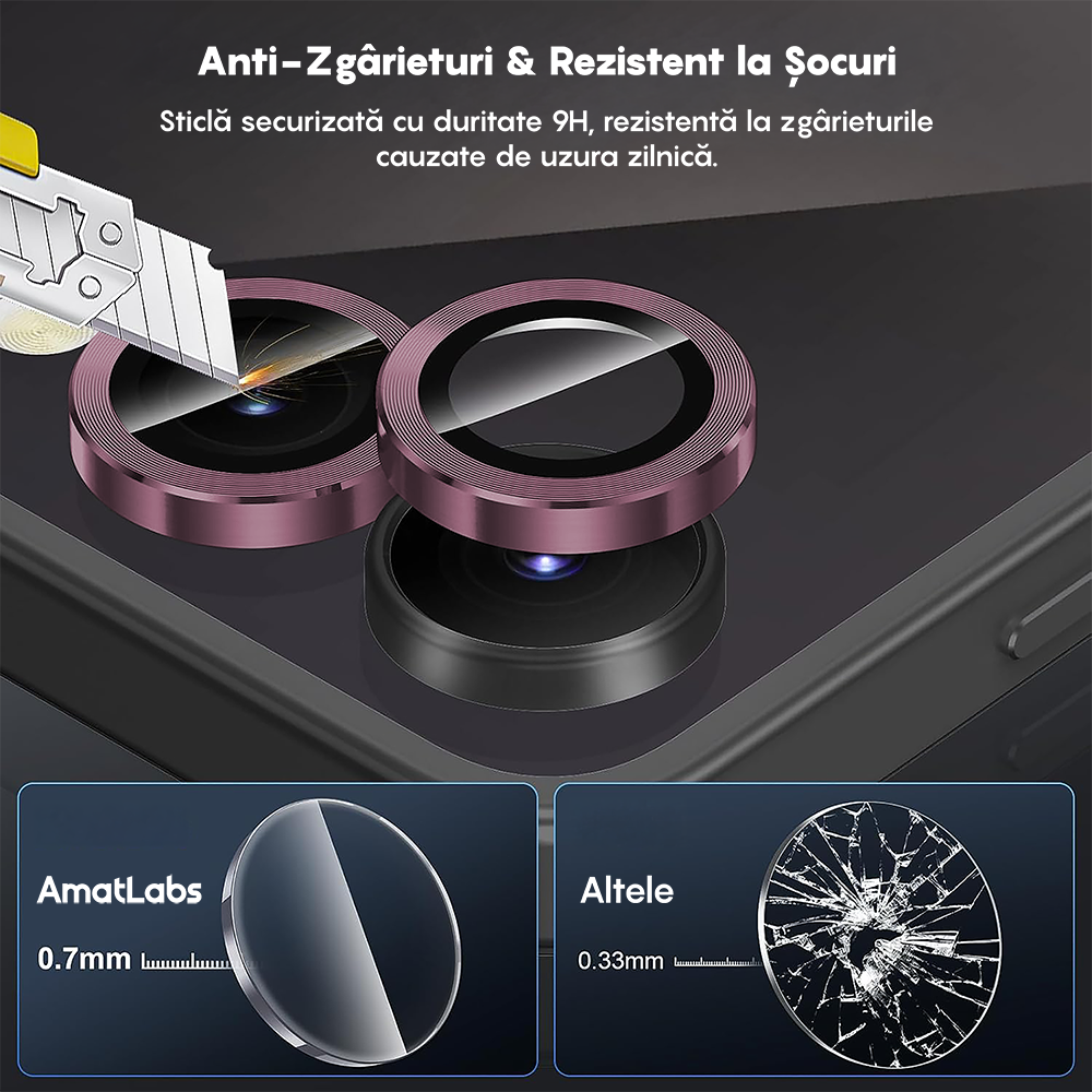 MaxDefense+ Camera Lens Glass Protector - Samsung Galaxy Z Flip7 - Rose