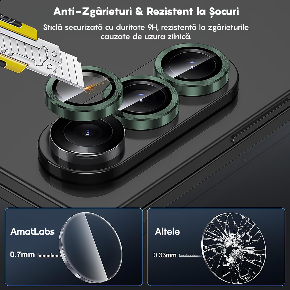 MaxDefense+ Camera Lens Glass Protector - Samsung Galaxy Z Fold7 - Green