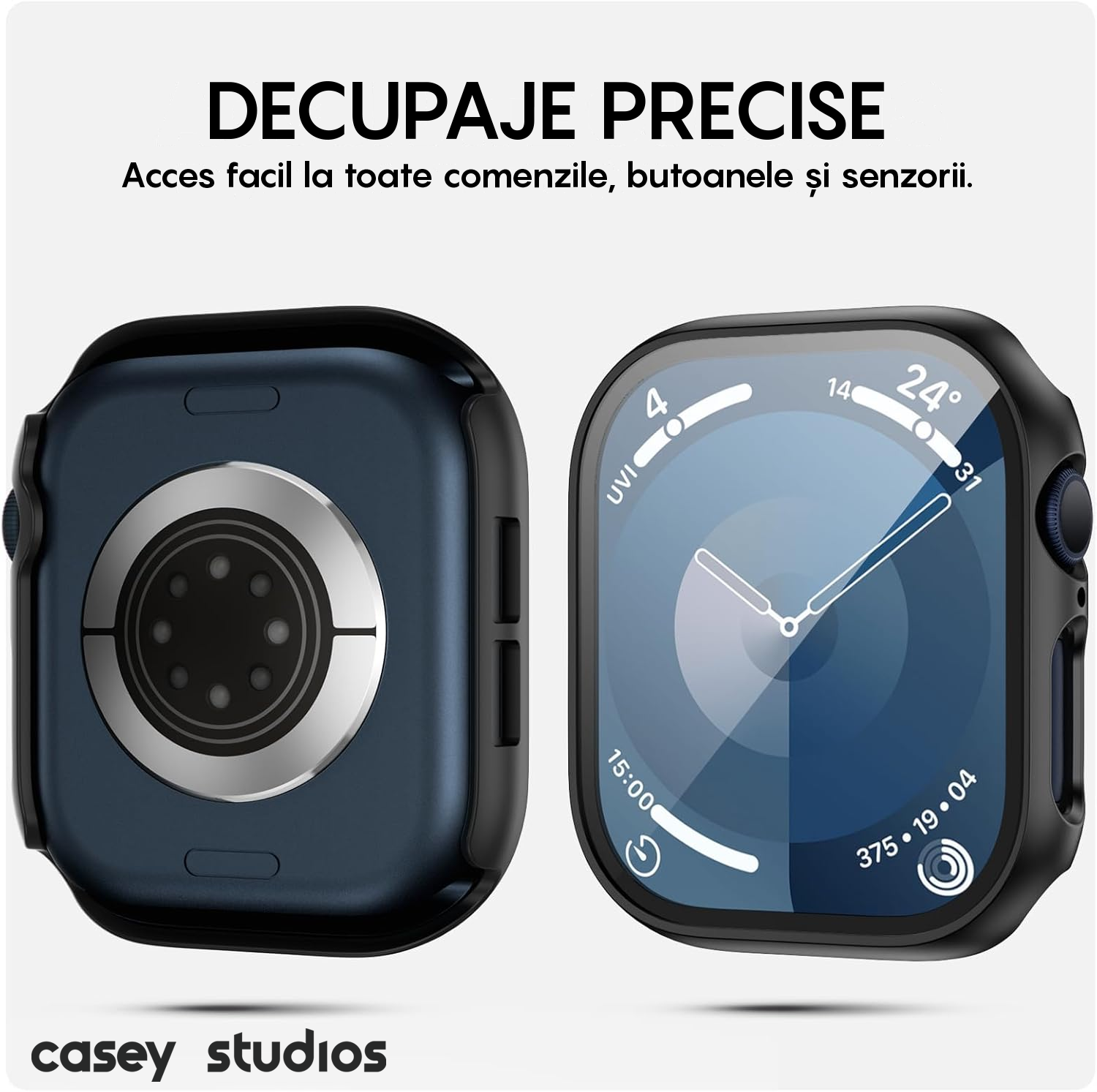 360° Case (Cover + Screen Protector) - Apple Watch 10/11 - 42MM - Black