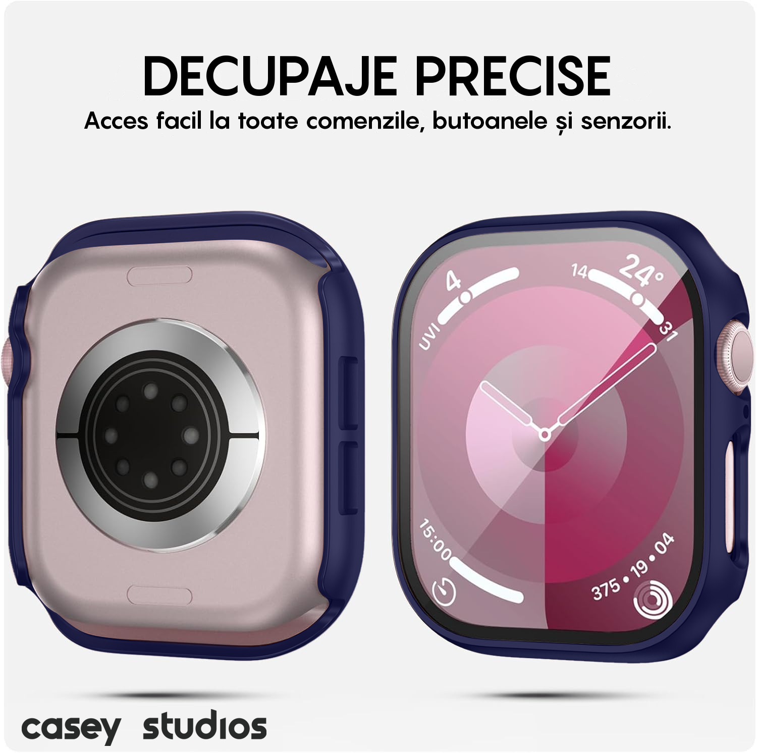 Carcasa 360° (Husa + Folie) - Apple Watch 10/11 - 42MM - Midnight Blue