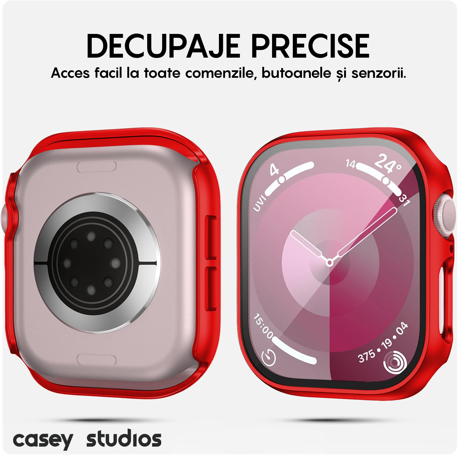 Carcasa 360° (Husa + Folie) - Apple Watch 10/11 - 42MM - Red
