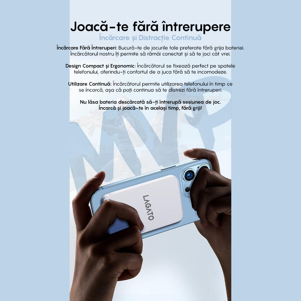 Baterie Externa MagSafe Lagato MS1 Pro 10000 mAh - Alb