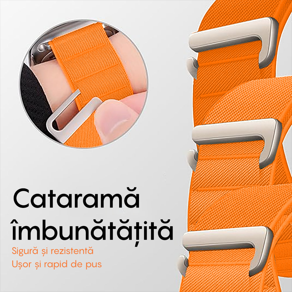 Alpine Summit Strap - Apple Watch 1/2/3/4/5/6/7/8/9/10/11/SE/SE2/SE3/Ultra 1/Ultra 2/Ultra 3 - 42/44/45/46/49 MM - Orange