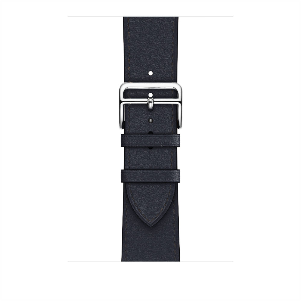 Curea Leather Elegance - Apple Watch 1/2/3/4/5/6/7/8/9/10/11/SE/SE2/SE3 - 38/40/41/42 MM - Midnight Blue