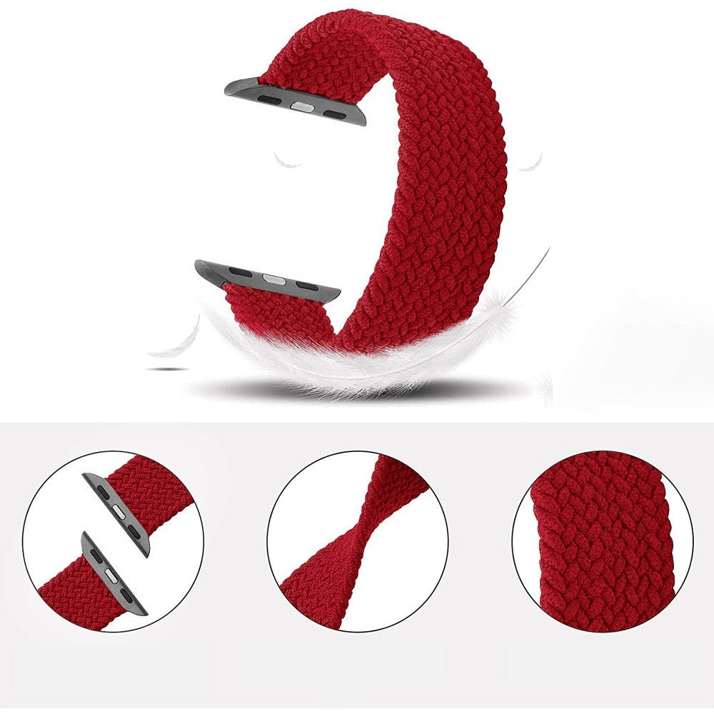 Curea Braided Breeze - Apple Watch 1/2/3/4/5/6/7/8/9/10/11/SE/SE2/SE3 - 38/40/41/42 MM - M - Red