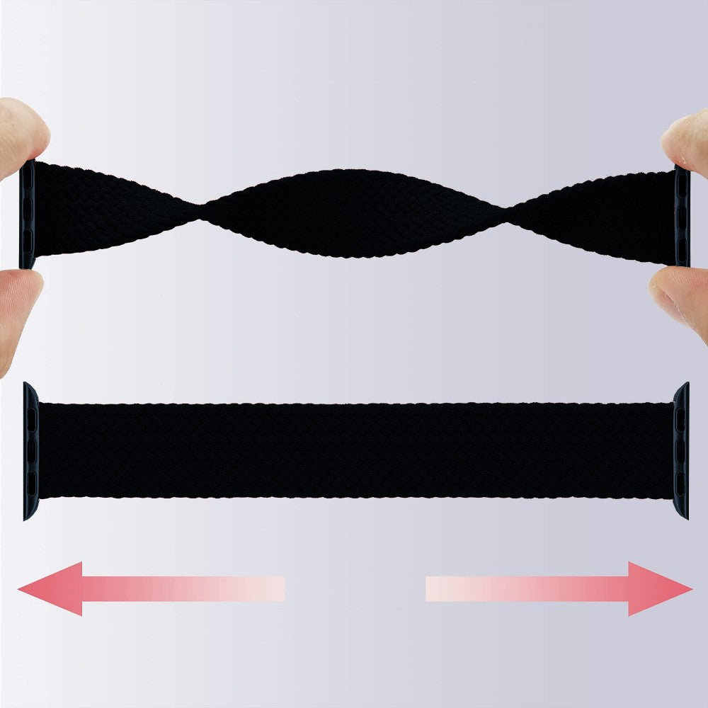 Curea Braided Breeze - Apple Watch 1/2/3/4/5/6/7/8/9/10/11/SE/SE2/SE3 - 38/40/41/42 MM - S - Charcoal