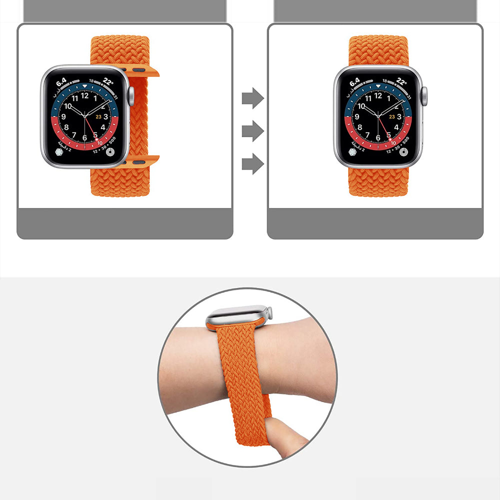 Braided Breeze Strap - Apple Watch 1/2/3/4/5/6/7/8/9/10/11/SE/SE2/SE3/Ultra 1/Ultra 2/Ultra 3 - 42/44/45/46/49 MM - XS - Orange