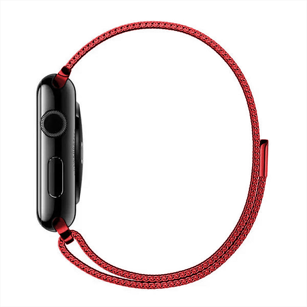 Milanese Classic Strap - Apple Watch 1/2/3/4/5/6/7/8/9/10/11/SE/SE2/SE3/Ultra 1/Ultra 2/Ultra 3 - 42/44/45/46/49 MM - Red