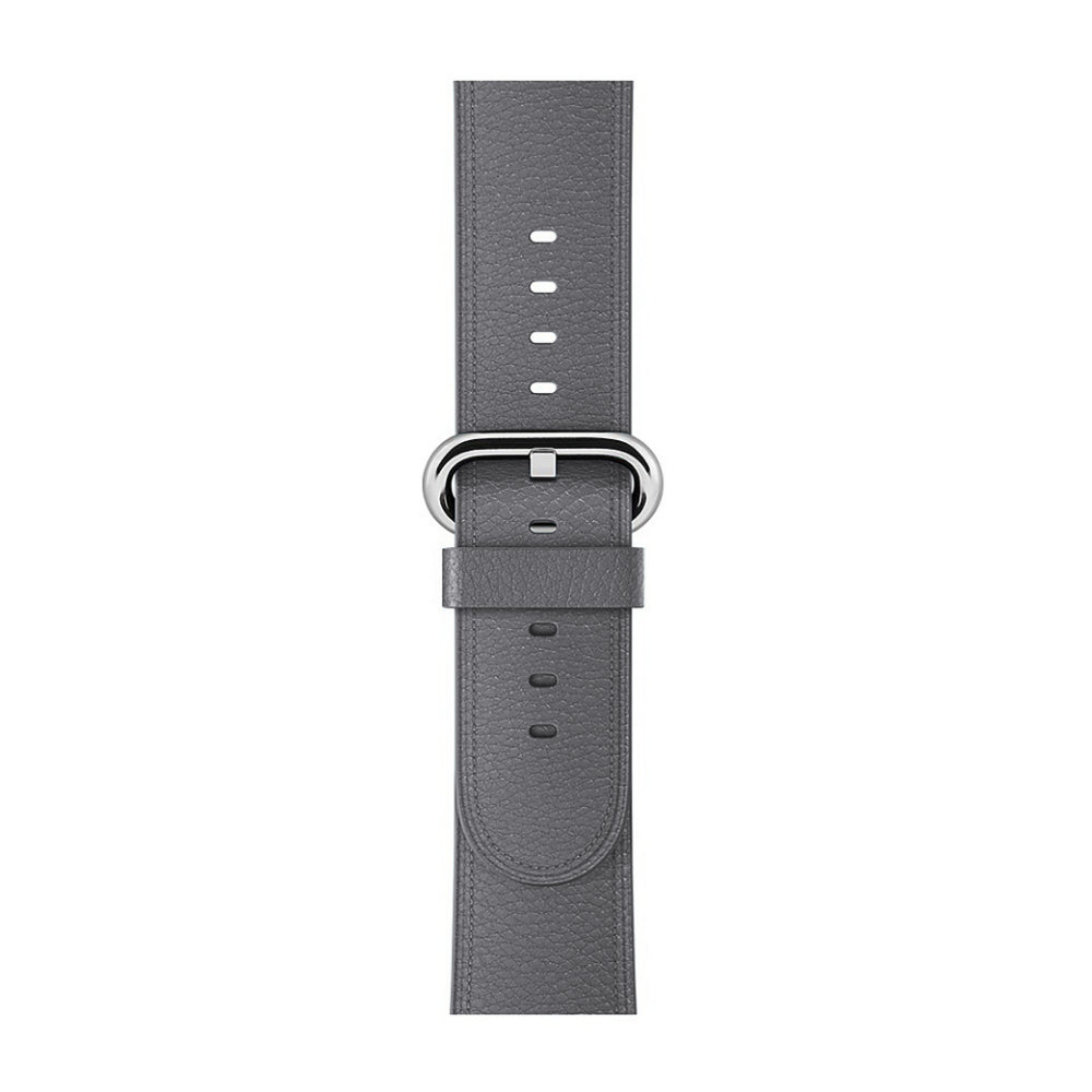 Leather Classic Strap - Apple Watch 1/2/3/4/5/6/7/8/9/10/11/SE/SE2/SE3 - 38/40/41/42 MM - Dark Gray