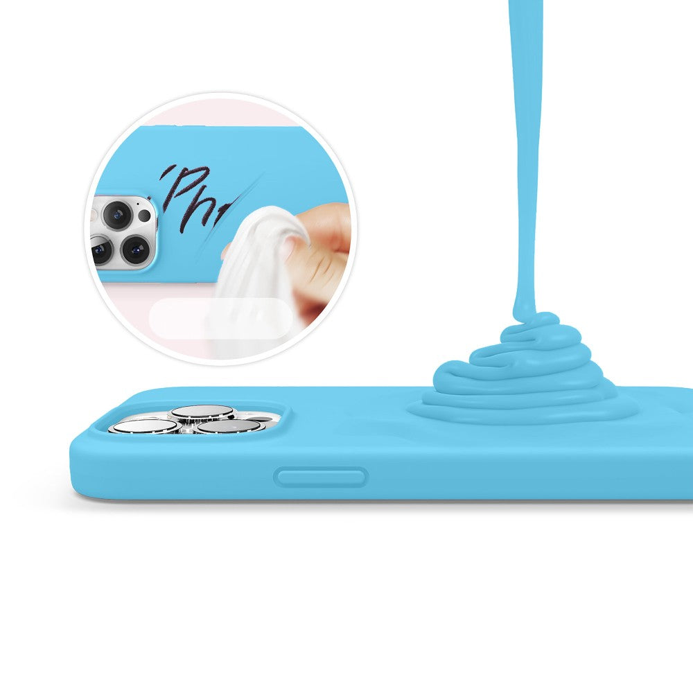 Husa Soft Silicone - iPhone 13 Pro Max - Acid Blue