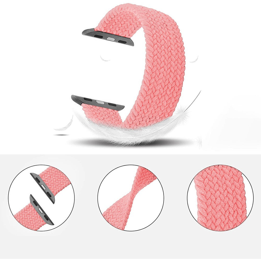 Braided Breeze Strap - Apple Watch 1/2/3/4/5/6/7/8/9/10/11/SE/SE2/SE3 - 38/40/41/42 MM - XXS - Pink