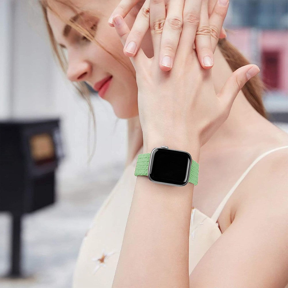 Curea Braided Breeze - Apple Watch 1/2/3/4/5/6/7/8/9/10/11/SE/SE2/SE3 - 38/40/41/42 MM - XXS - Pistachio