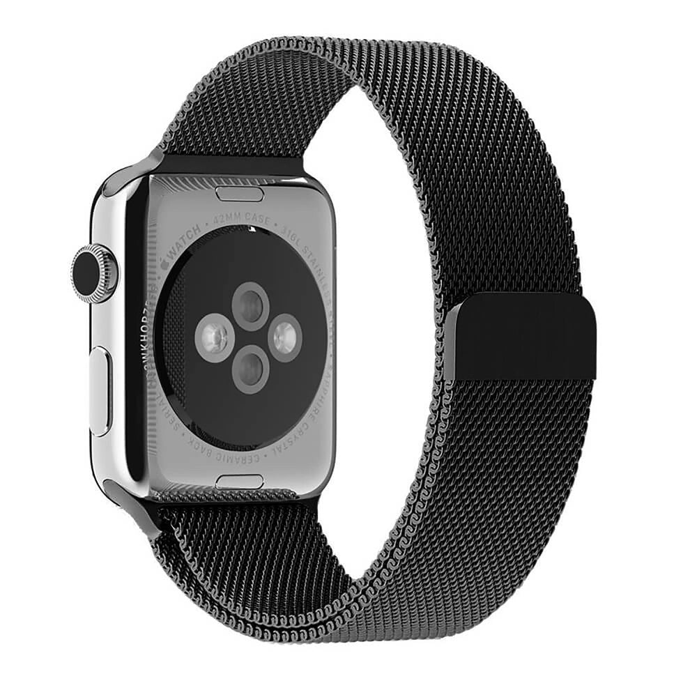 Milanese Classic Strap - Apple Watch 1/2/3/4/5/6/7/8/9/10/11/SE/SE2/SE3 - 38/40/41/42 MM - Carbon Black