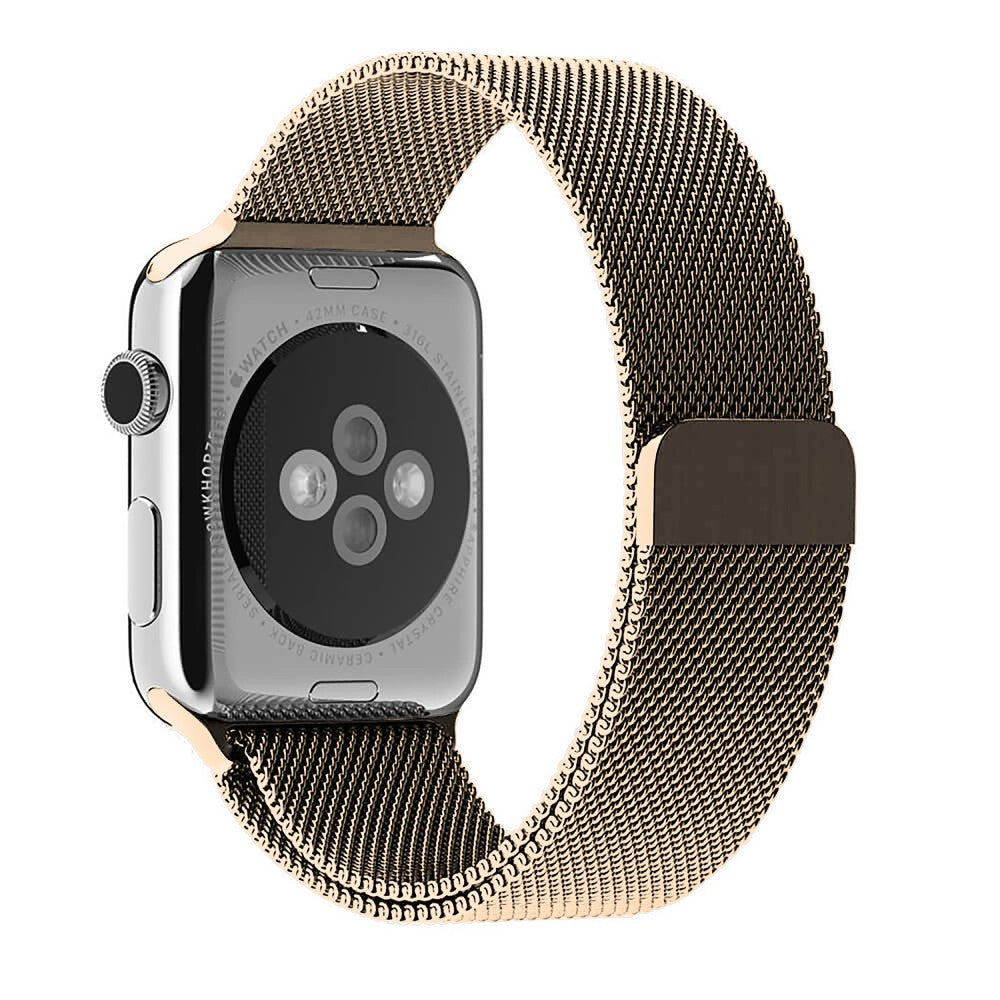 Curea Milanese Classic - Apple Watch 1/2/3/4/5/6/7/8/9/10/11/SE/SE2/SE3/Ultra 1/Ultra 2/Ultra 3 - 42/44/45/46/49 MM - Official Gold