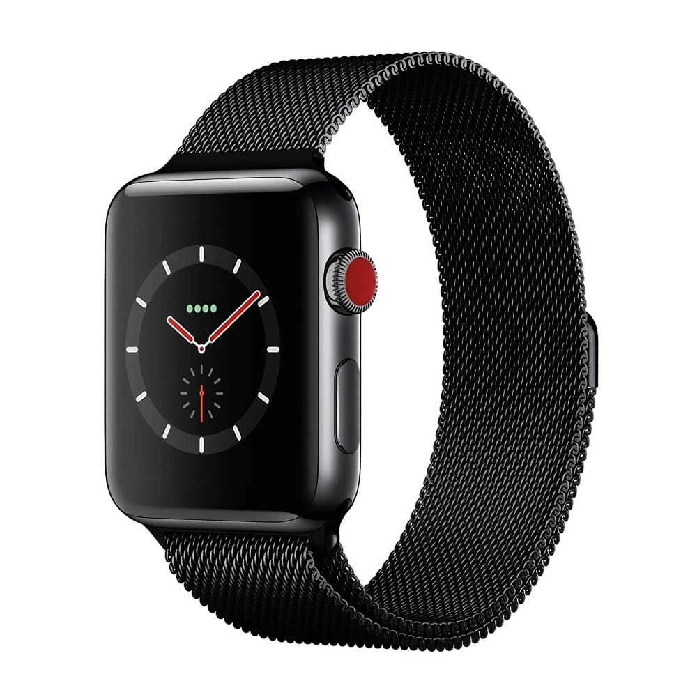 Milanese Classic Strap - Apple Watch 1/2/3/4/5/6/7/8/9/10/11/SE/SE2/SE3/Ultra 1/Ultra 2/Ultra 3 - 42/44/45/46/49 MM - Black
