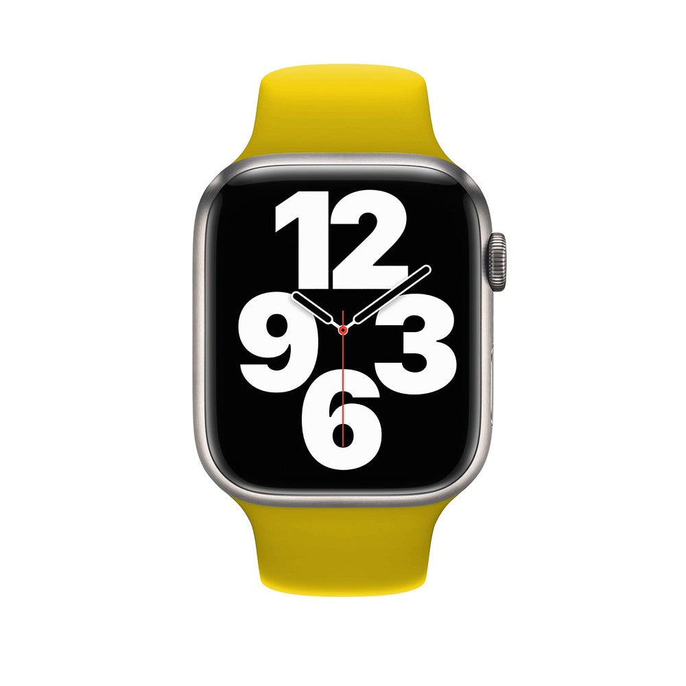 Silicone Sport Band - Apple Watch 1/2/3/4/5/6/7/8/9/10/11/SE/SE2/SE3/Ultra 1/Ultra 2/Ultra 3 - 42/44/45/46/49 MM - S/M - Yellow