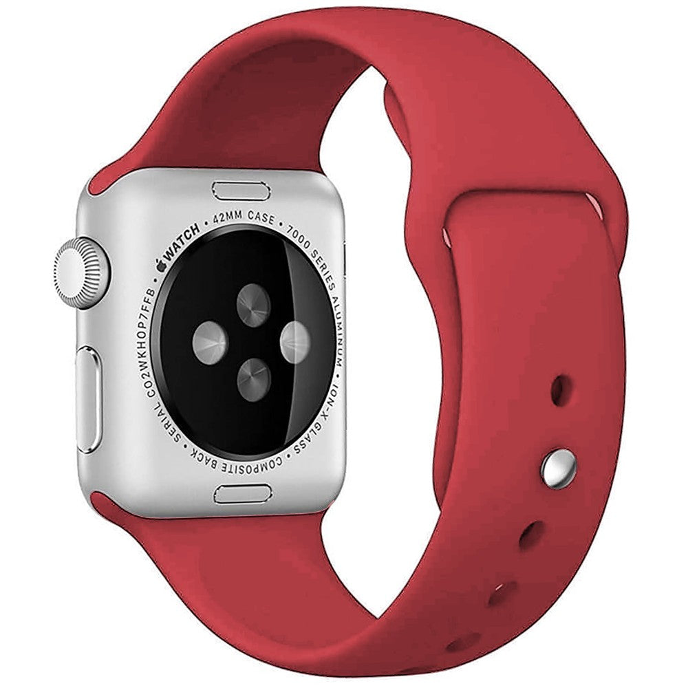 Curea Silicone Sport - Apple Watch 1/2/3/4/5/6/7/8/9/10/11/SE/SE2/SE3/Ultra 1/Ultra 2/Ultra 3 - 42/44/45/46/49 MM - S/M - Red