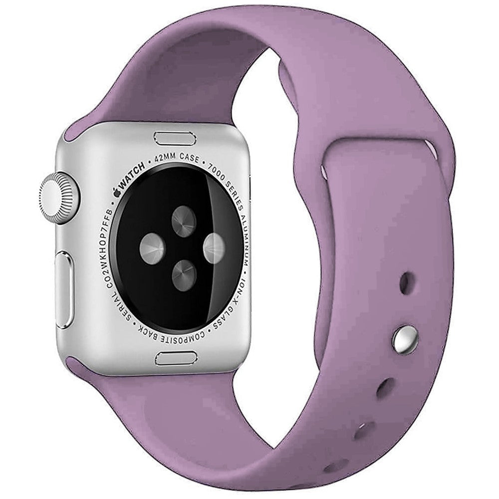 Silicone Sport Band - Apple Watch 1/2/3/4/5/6/7/8/9/10/11/SE/SE2/SE3/Ultra 1/Ultra 2/Ultra 3 - 42/44/45/46/49 MM - S/M - Light Purple