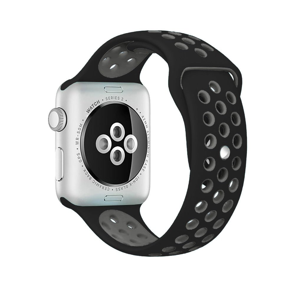 Curea Sport Loop Active - Apple Watch 1/2/3/4/5/6/7/8/9/10/11/SE/SE2/SE3 - 38/40/41/42 MM - S/M - Black/Grey