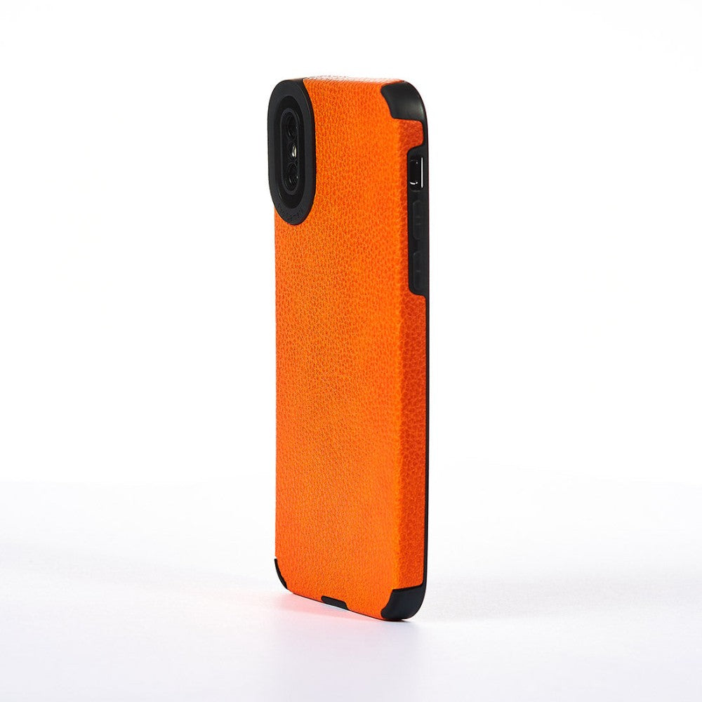 Grained Leather Case - iPhone X/XS - Orange