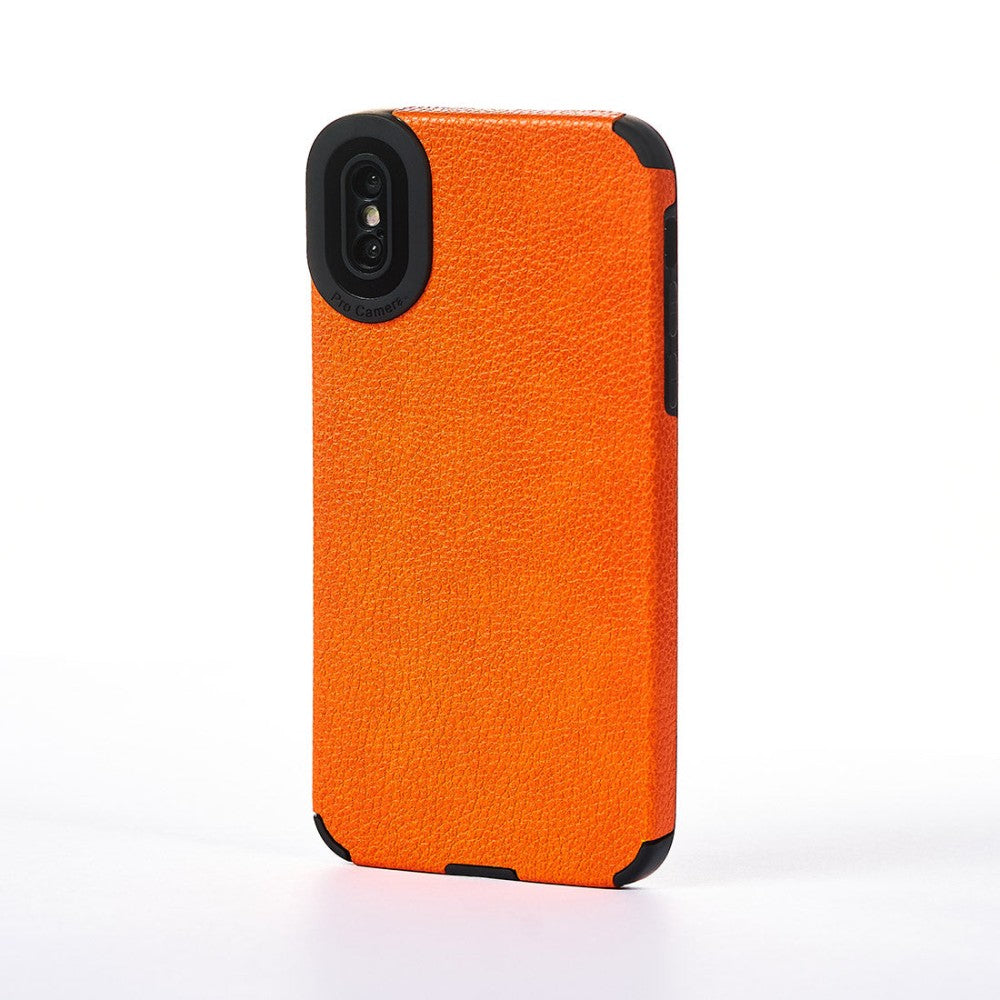 Grained Leather Case - iPhone X/XS - Orange