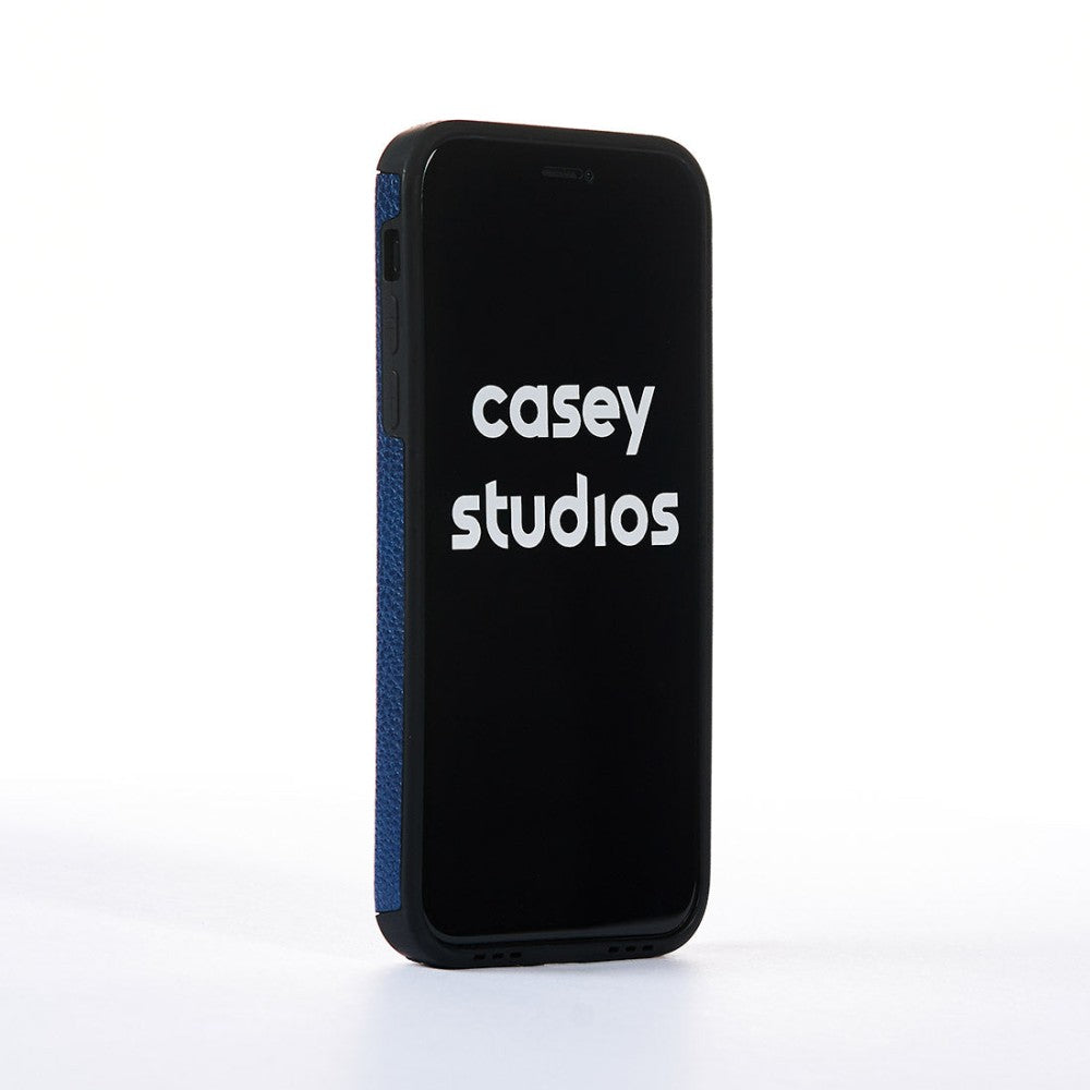 Grained Leather Case - iPhone XR - Blue