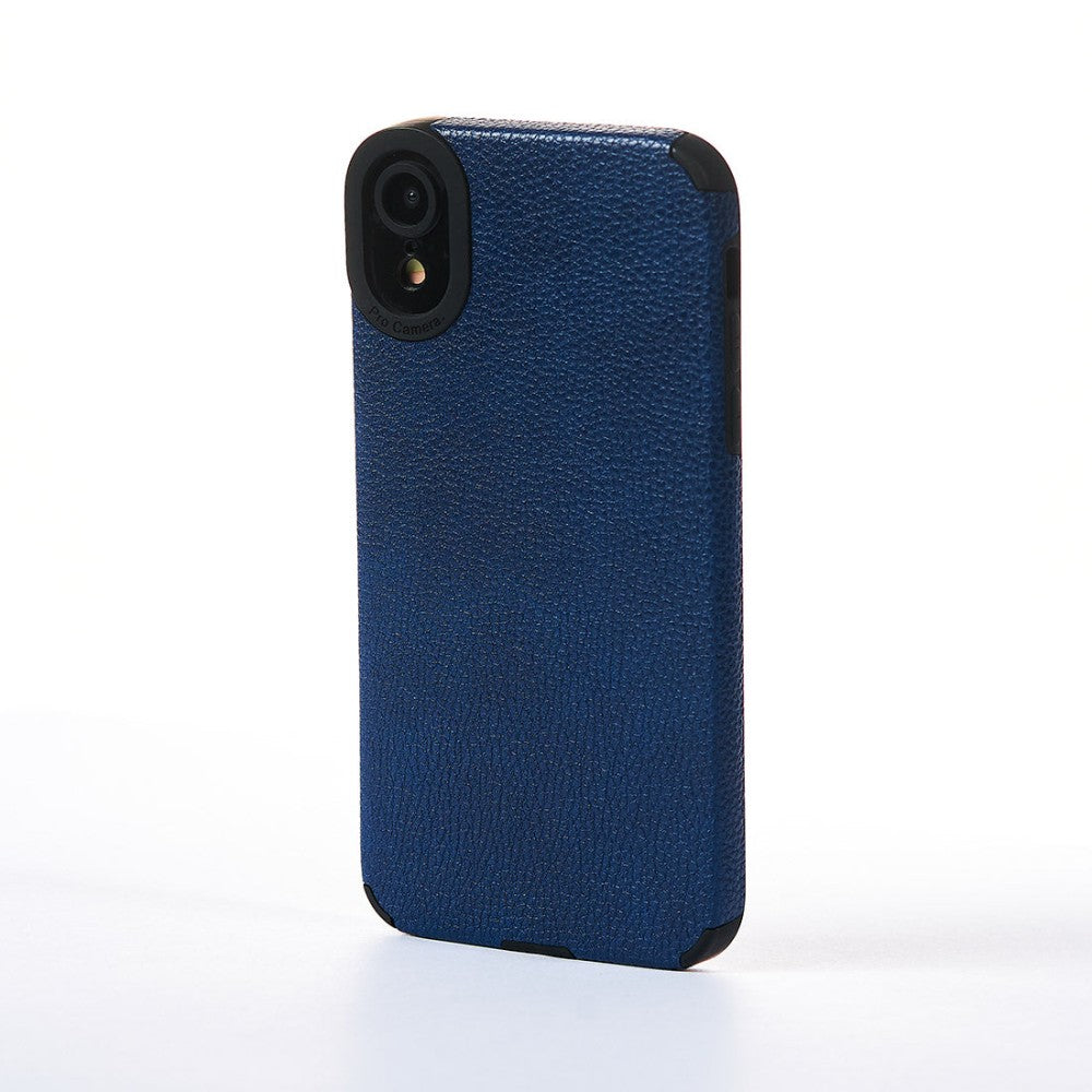 Grained Leather Case - iPhone XR - Blue