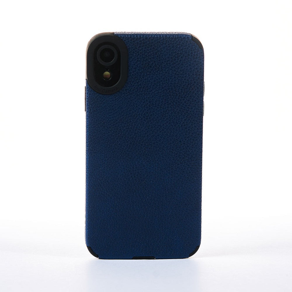 Grained Leather Case - iPhone XR - Blue