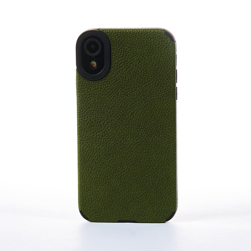 Grained Leather Case - iPhone XR - Green