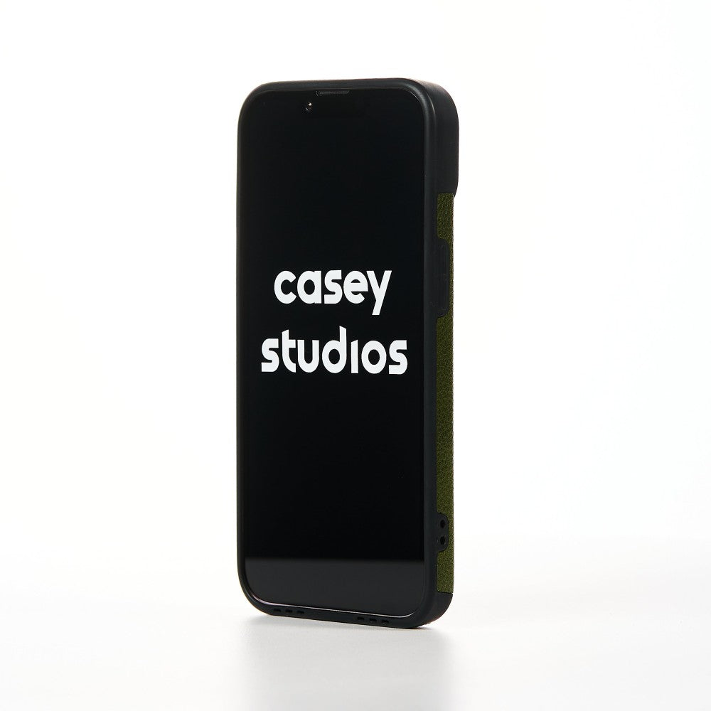 Grained Leather Case - iPhone 13 - Green
