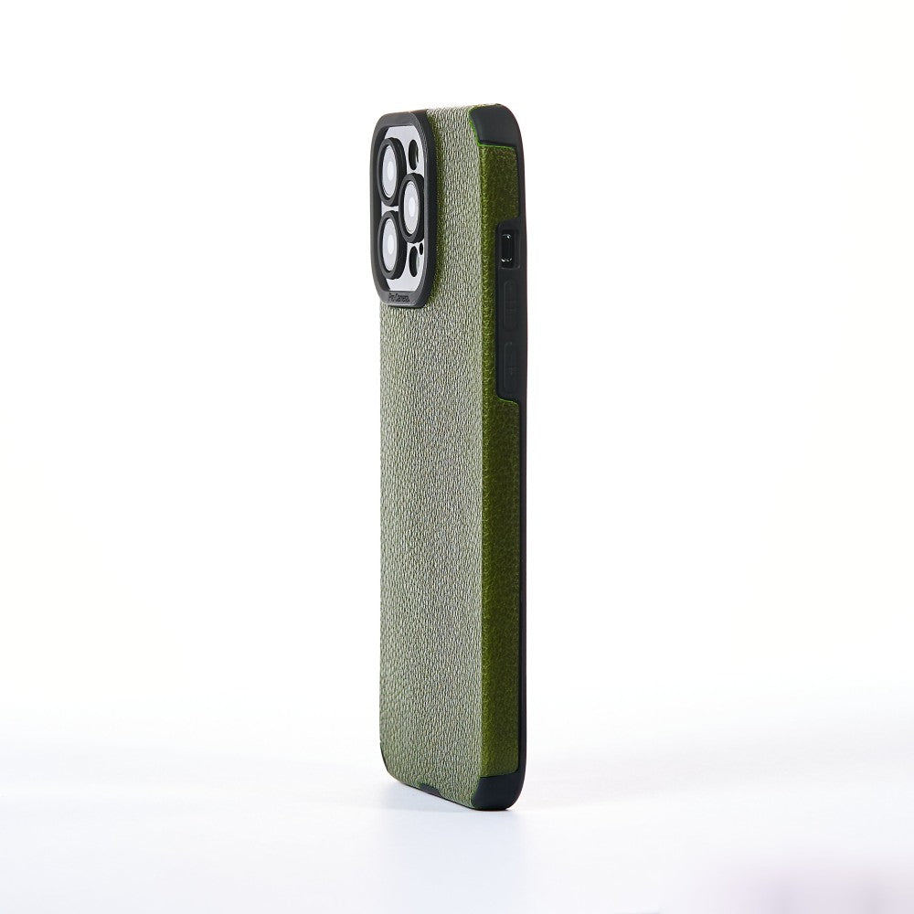 Grained Leather Case - iPhone 13 Pro Max - Green