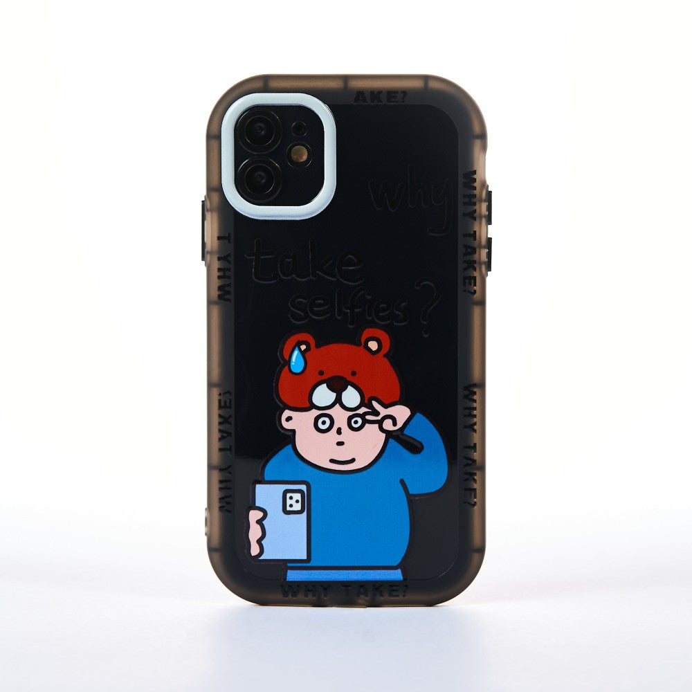 Husa Why? - iPhone 12 - Negru