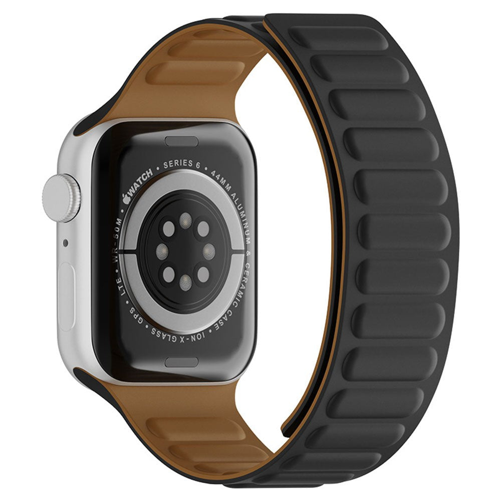 Leather Link Signature Strap - Apple Watch 1/2/3/4/5/6/7/8/9/10/11/SE/SE2/SE3 - 38/40/41/42 MM - Black