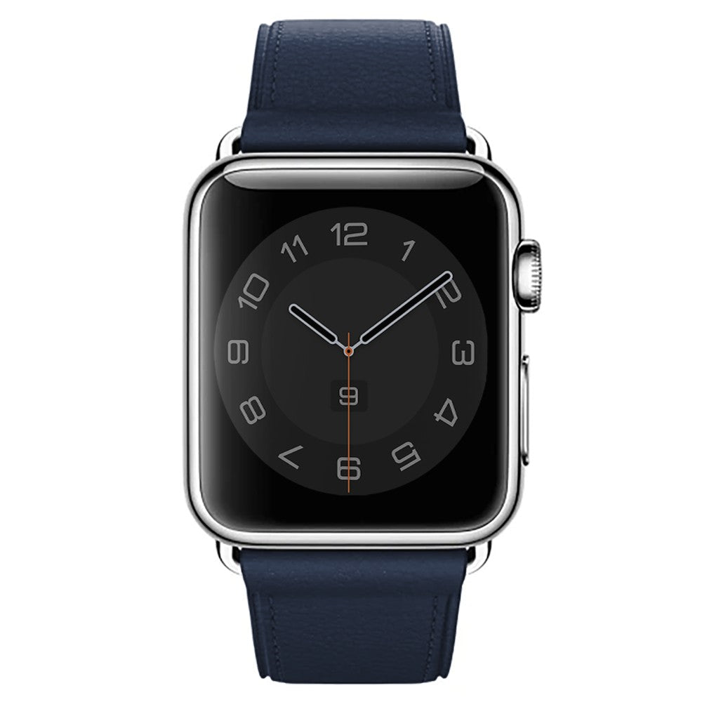 Leather Classic Strap - Apple Watch 1/2/3/4/5/6/7/8/9/10/11/SE/SE2/SE3 - 38/40/41/42 MM - Dark Blue