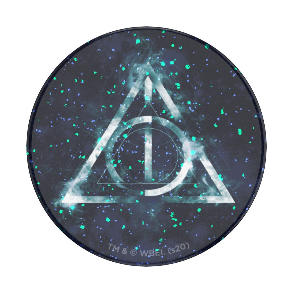 Suport Popsockets PopGrip Glitter Deathly Hallows - Negru