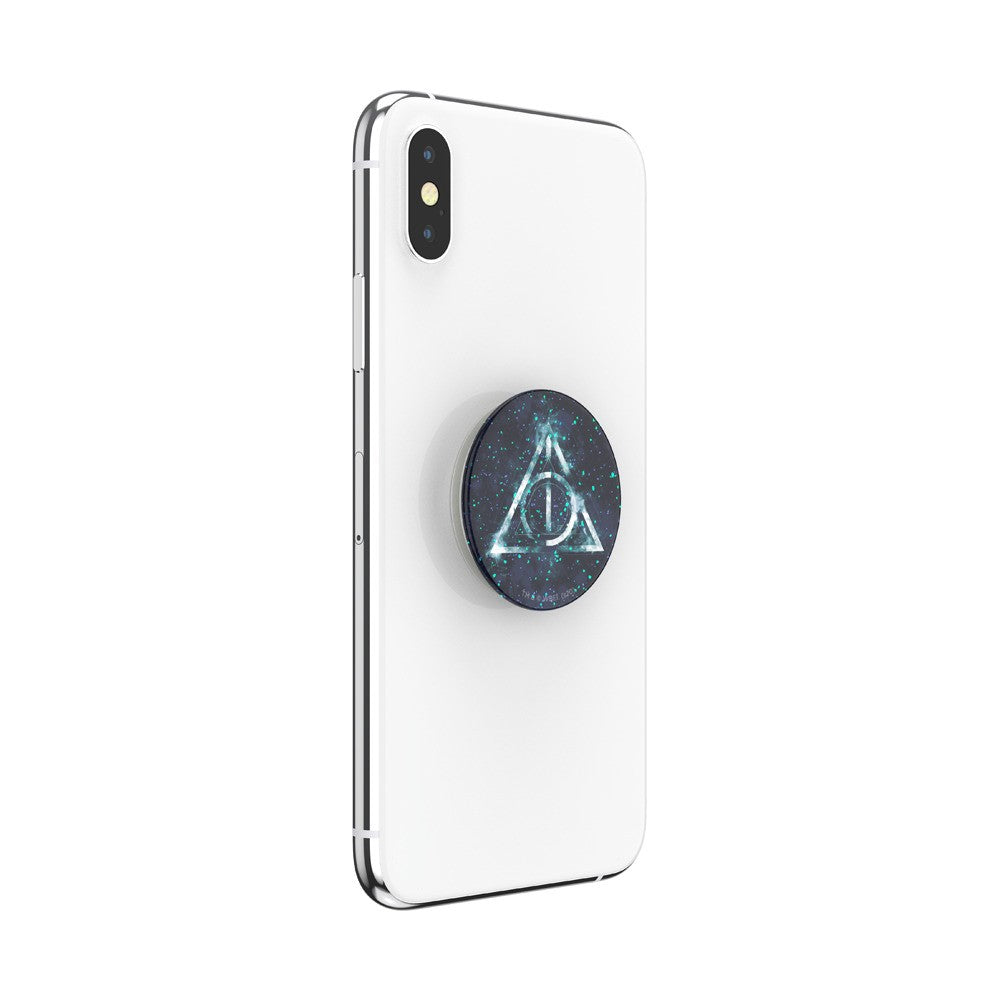 Suport Popsockets PopGrip Glitter Deathly Hallows - Negru