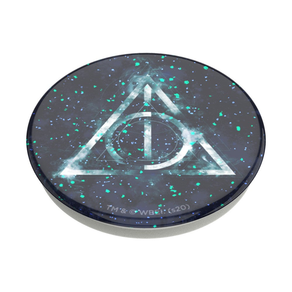 Suport Popsockets PopGrip Glitter Deathly Hallows - Negru