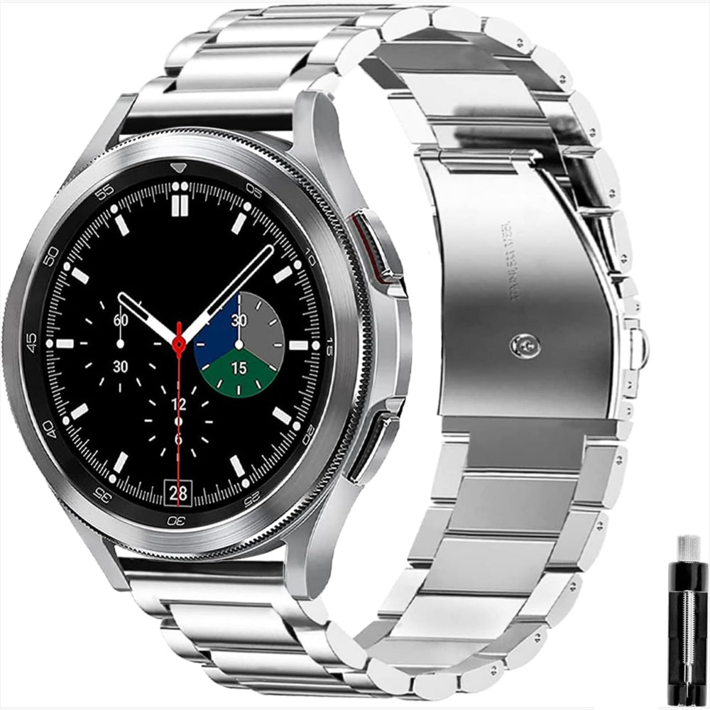 Metallic Link Strap - Amazfit Bip 5/GTR 4/GTR 3/GTR 3 Pro/GTR 2e/GTR 2/Stratos 3/GTR 47mm - 22mm - Silver