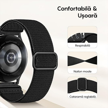 Braided Classic Strap - Amazfit Active/GTR Mini/Bip 3 Pro/Bip 3/GTS 4 Mini/GTS 3/GTS 2e/GTS 2 Mini/GTS 2/Pop Pro/Pop/Bip U/GTR 42mm/GTS/Bip/Bip Lite/Bip 1s - 20mm - Black