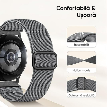 Braided Classic Strap - Amazfit Bip 5/GTR 4/GTR 3/GTR 3 Pro/GTR 2e/GTR 2/Stratos 3/GTR 47mm - 22mm - Grey