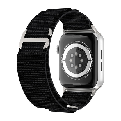 Curea Alpine Adventure - Apple Watch 1/2/3/4/5/6/7/8/9/10/11/SE/SE2/SE3 - 38/40/41/42 MM - Negru
