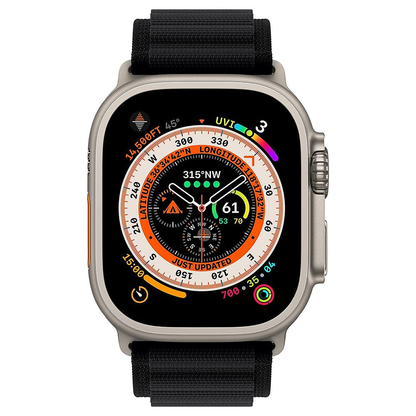 Curea Alpine Adventure - Apple Watch 1/2/3/4/5/6/7/8/9/10/11/SE/SE2/SE3 - 38/40/41/42 MM - Negru