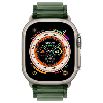 Curea Alpine Adventure - Apple Watch 1/2/3/4/5/6/7/8/9/10/11/SE/SE2/SE3 - 38/40/41/42 MM - Verde Inchis
