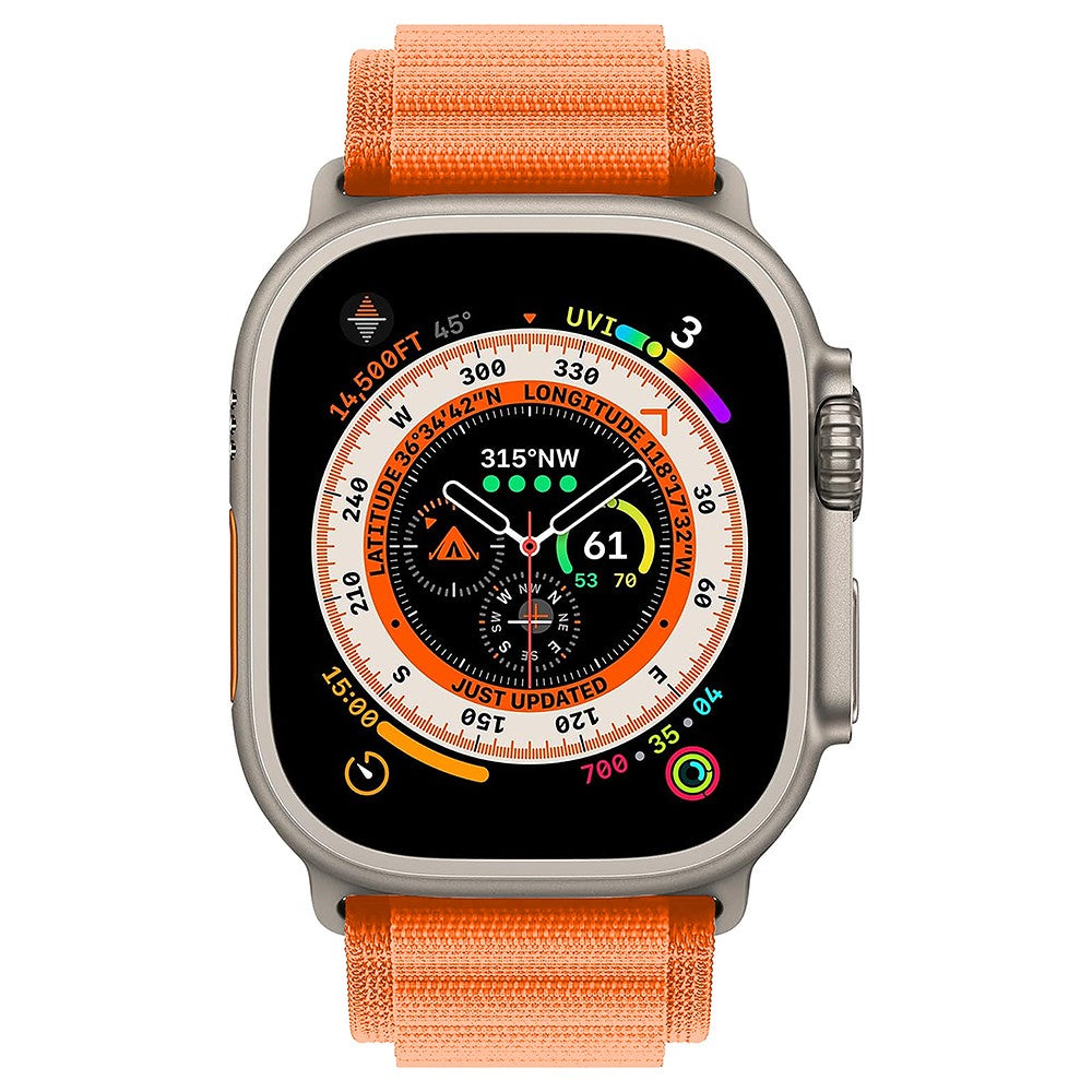 Curea Alpine Adventure - Apple Watch 1/2/3/4/5/6/7/8/9/10/11/SE/SE2/SE3/Ultra 1/Ultra 2/Ultra 3 - 42/44/45/46/49 MM - Portocaliu
