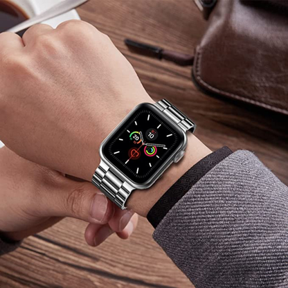 Curea Metallic Link - Apple Watch 1/2/3/4/5/6/7/8/9/10/11/SE/SE2/SE3 - 38/40/41/42 MM - Silver