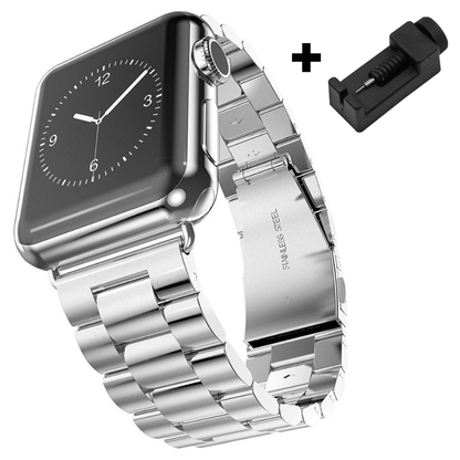 Curea Metallic Link - Apple Watch 1/2/3/4/5/6/7/8/9/10/11/SE/SE2/SE3/Ultra 1/Ultra 2/Ultra 3 - 42/44/45/46/49 MM - Silver