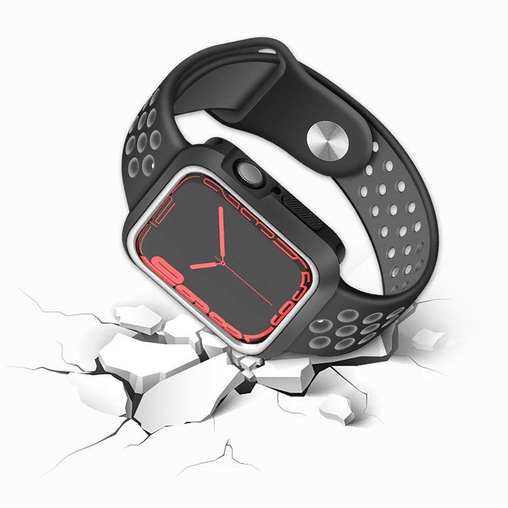 Carcasa Rugged - Apple Watch 7/8/9 - 45MM - Negru/Alb