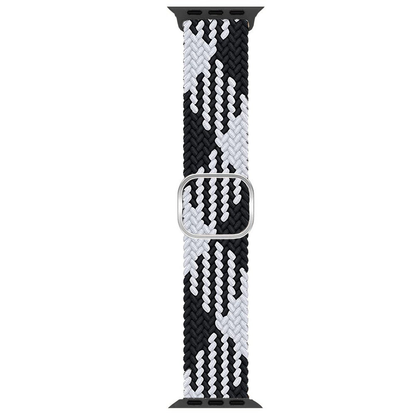 Curea Braided Weave - Apple Watch 1/2/3/4/5/6/7/8/9/10/11/SE/SE2/SE3 - 38/40/41/42 MM - Black/White