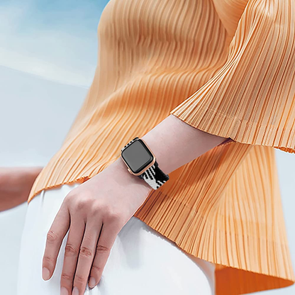 Curea Braided Weave - Apple Watch 1/2/3/4/5/6/7/8/9/10/11/SE/SE2/SE3 - 38/40/41/42 MM - Black/White